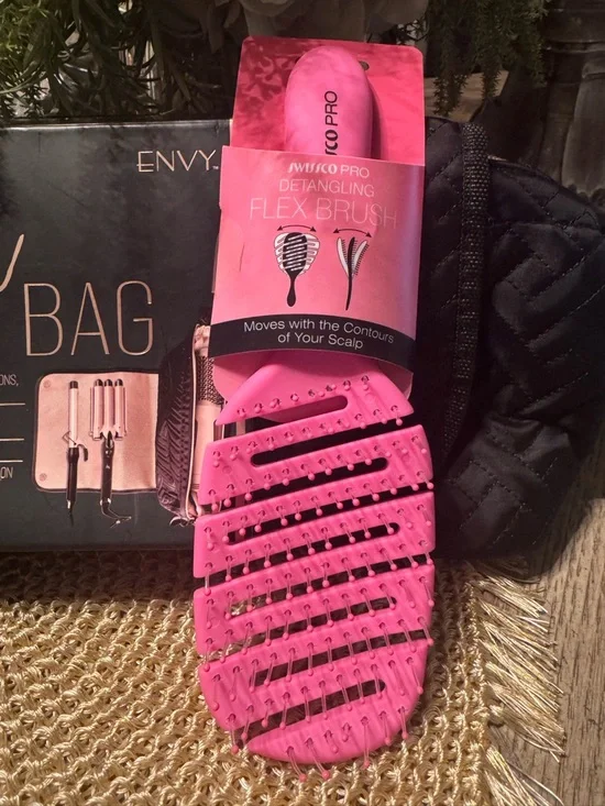 Envy Hair Tools Travel Bag Bundle w/ Make Up Brush Set & Flex Detangling Brush 💖 - Picture 4 of 9